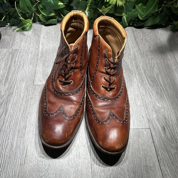 Cole Haan William Wingtip Oxford Chukka Brown Leather Boots C20286 Men\'s 13 M main image 6